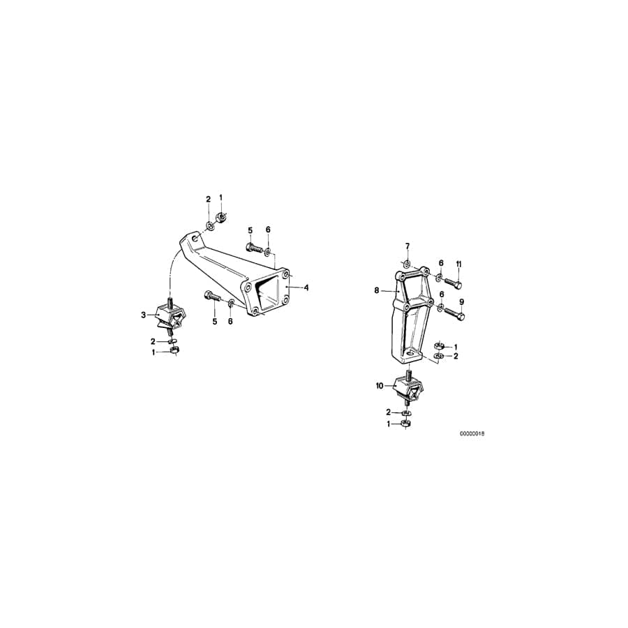Genuine BMW 11811246763 E21 E12 Supporting Bracket Left (Inc. 316, 318 & 320)