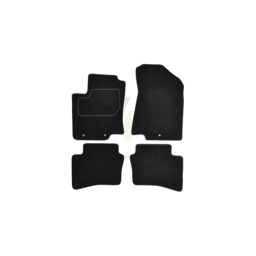 MAMMOOTH A041 KIA220 PRM 01 Floor mat set for KIA RIO Textile, Front and Rear, Quantity: 4, Black