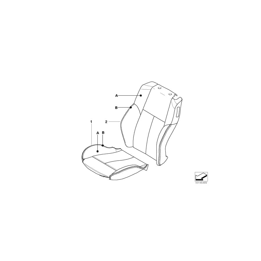 Genuine BMW 52107972117 E64 Cover Backrest Leather Left INDIVIDUAL (Inc. 630i, 635d & 650i)