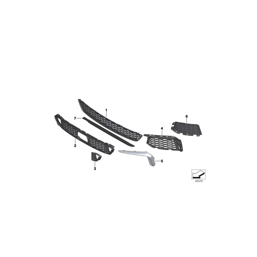 Genuine BMW 51118063423 G30 G31 Cover, Grill, Left (Inc. M550dX & M550iX)
