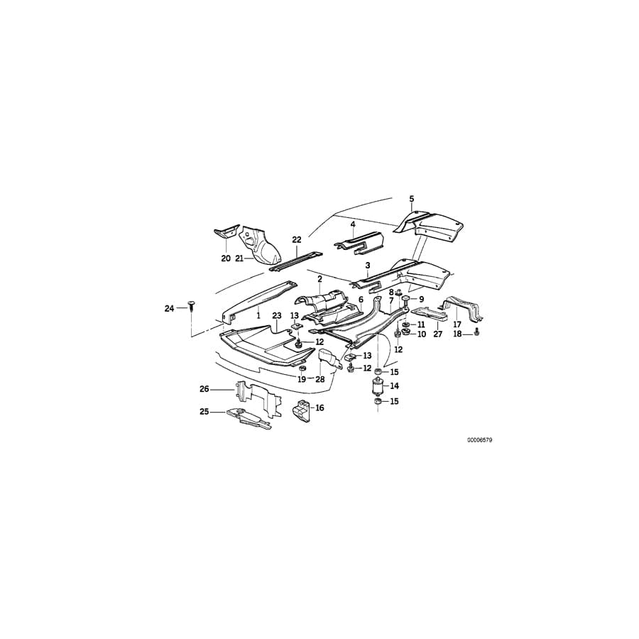 Genuine BMW 51488116329 E34 E32 Heat Resistant Plate (Inc. 530i, 540i & 730i)