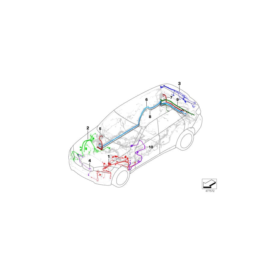 Genuine BMW 61119353018 F15 Repair Wiring Set For Trunk Lid (Inc. X5)