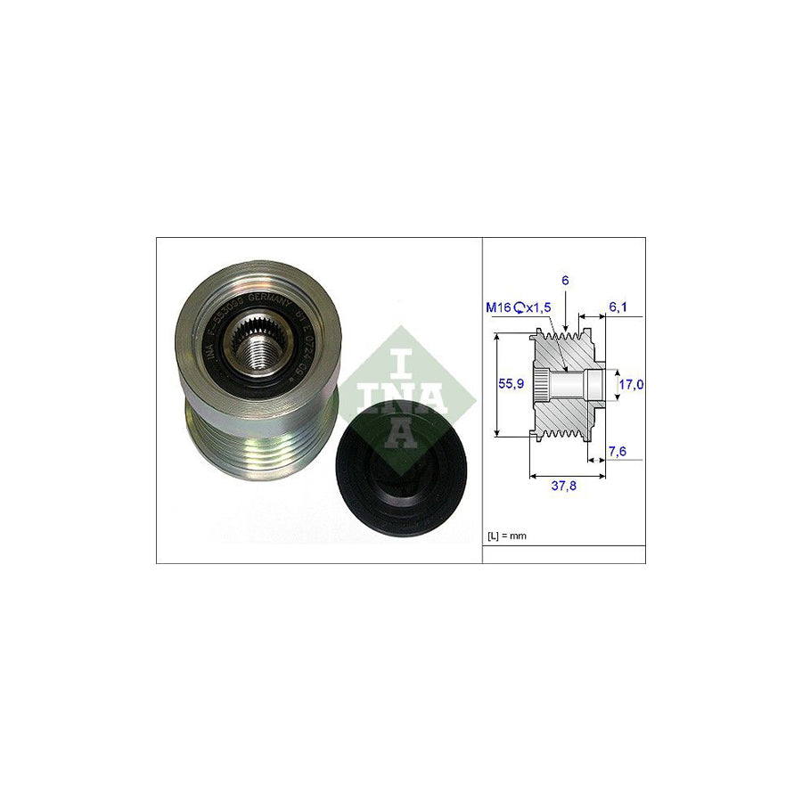 Ina 535 0072 10 Alternator Freewheel Clutch