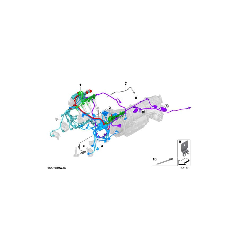 Genuine BMW 12539504638 F92 F90 F91 Rep.Satz Getriebekabelbaum (Inc. M5 & M8)