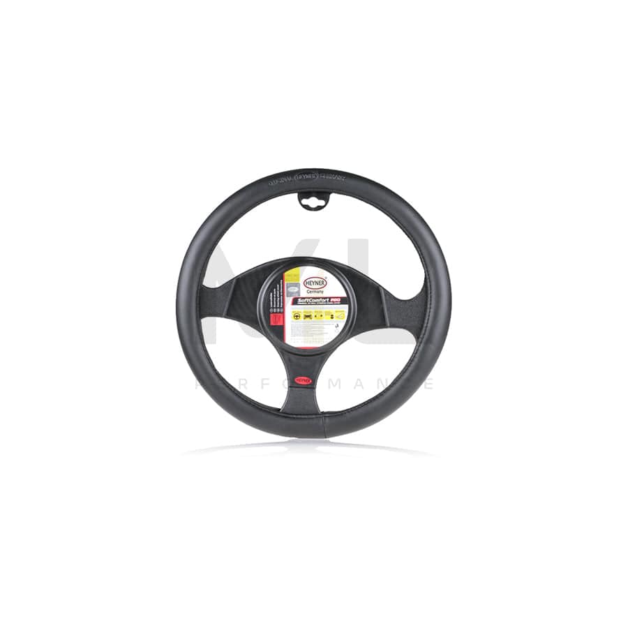 HEYNER SoftComfort Pro 603100 Steering wheel cover Black, Ø: 37-39cm, PVC