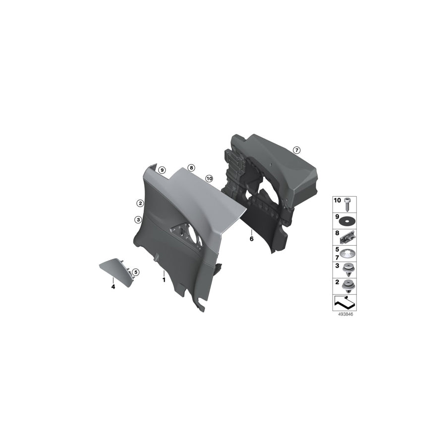 Genuine BMW 51439461968 G15 Lateral Trim Panel, Right NACHTBLAU (Inc. 840dX, M850iX & 840i)