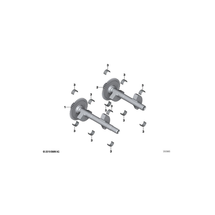 Genuine BMW 11278544842 I01 I01 Counterbalance Shaft, Bottom (Inc. i3)