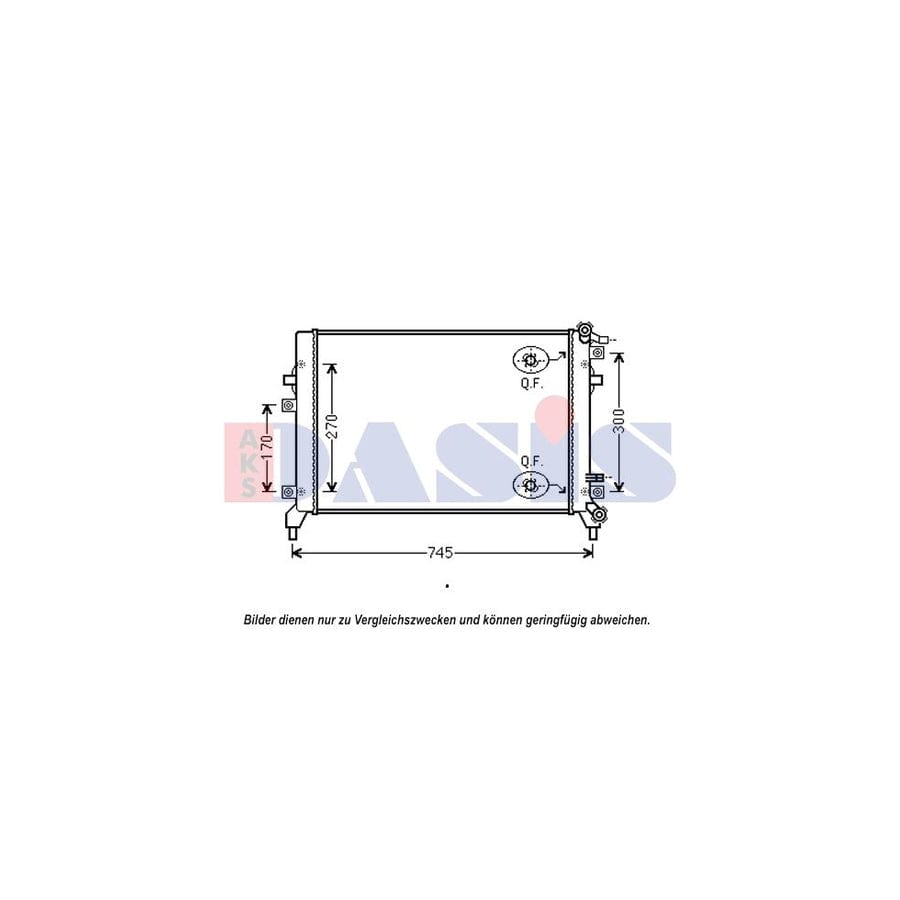AKS Dasis 040053N Engine Radiator for VW Tiguan I (5N)