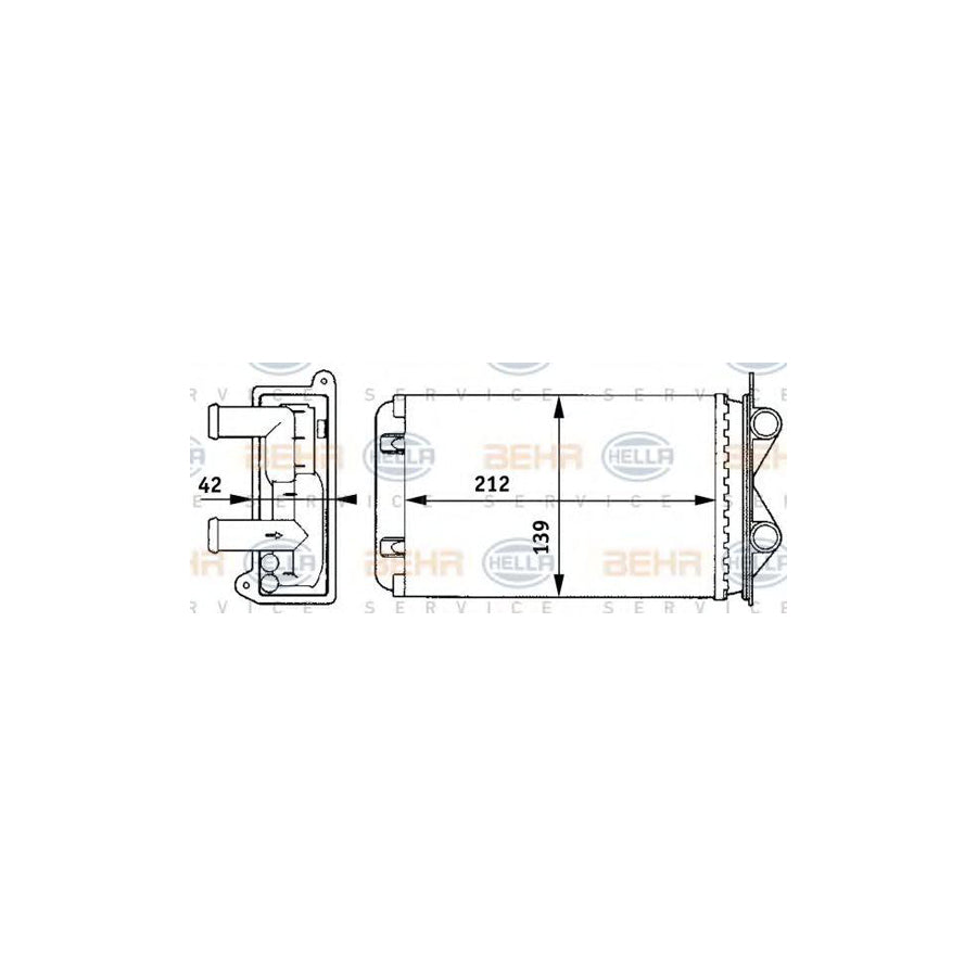 Hella 8FH 351 313-401 Heater Matrix