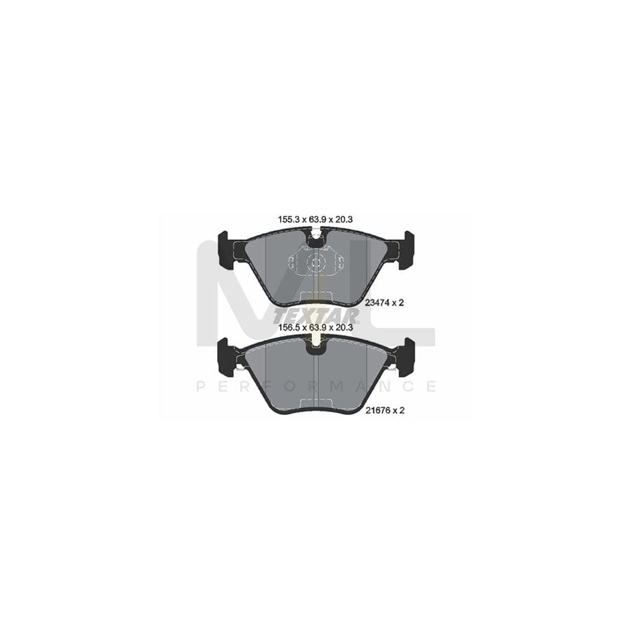 TEXTAR 2347402 Brake pad set prepared for wear indicator