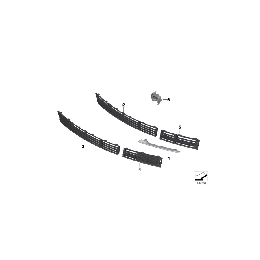 Genuine BMW 51137295355 Molding Left (Inc. 730i, 730dX & 730Li)