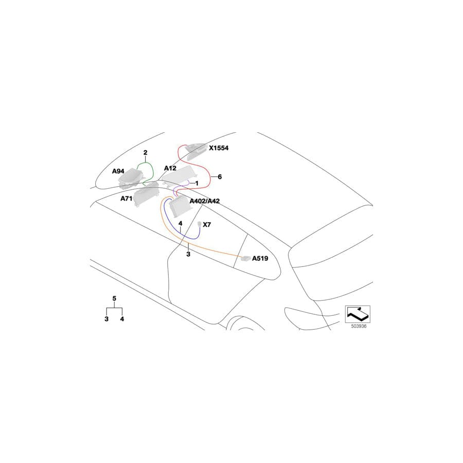 Genuine BMW 61119432820 F40 F44 Hsd Line Hu - Usb/Aux (Inc. 116d, M135iX & 220d)