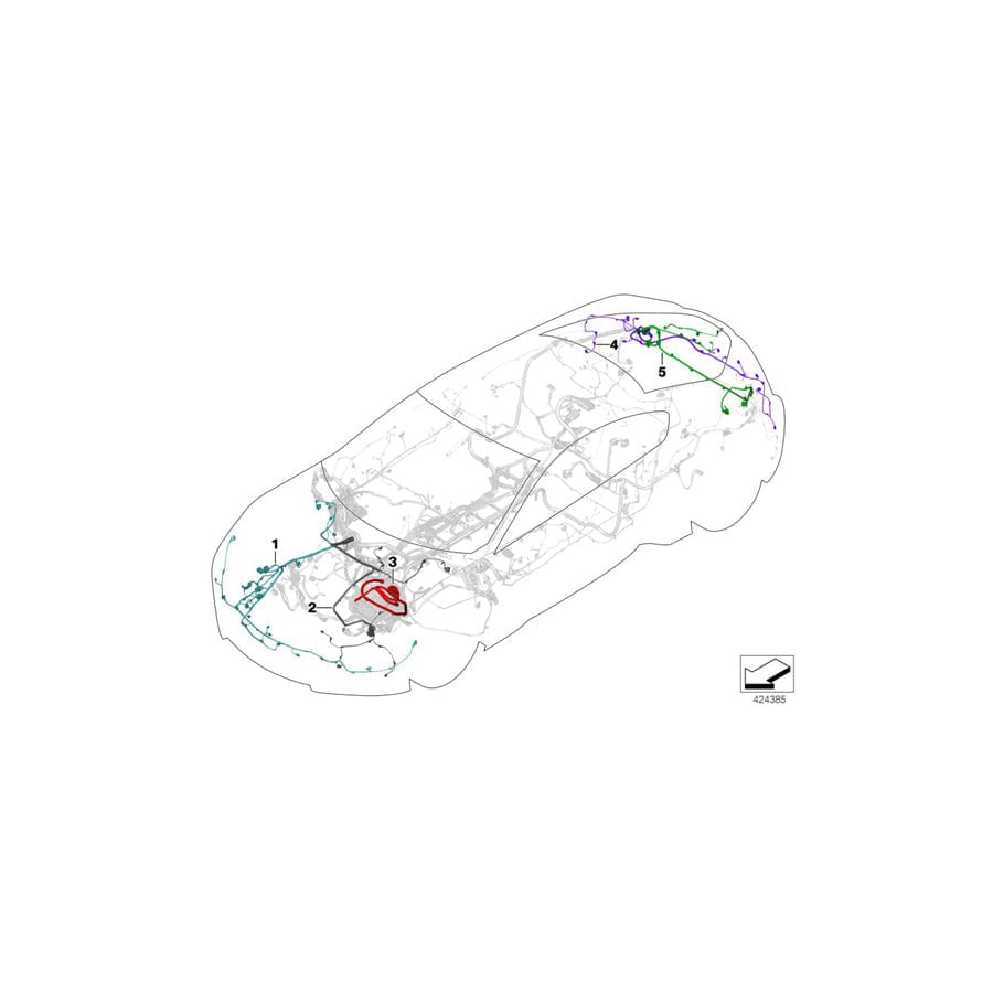 Genuine BMW 61119381711 Rep. Wiring Harness, Live, Front Right (Inc. i8)