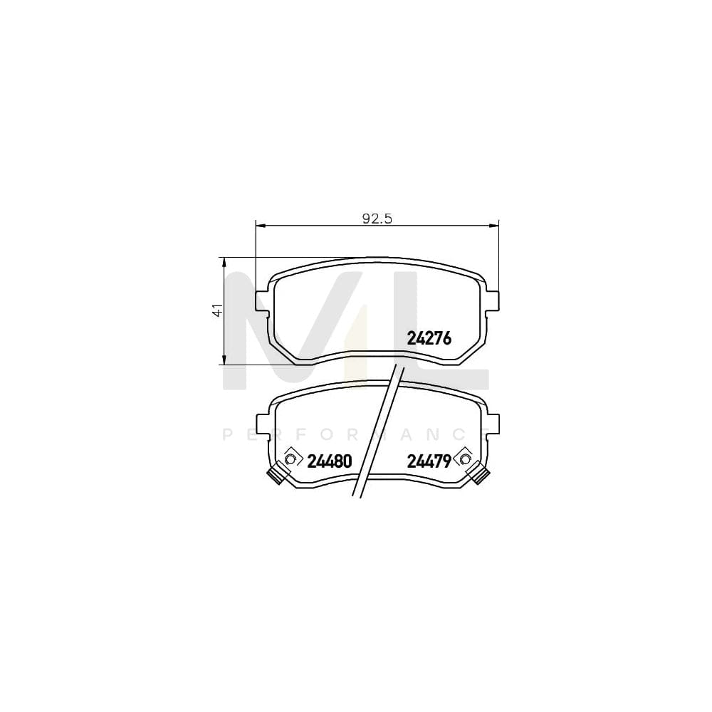Hella 8DB 355 006-581 Brake Pad Set With Acoustic Wear Warning | ML Performance Car Parts