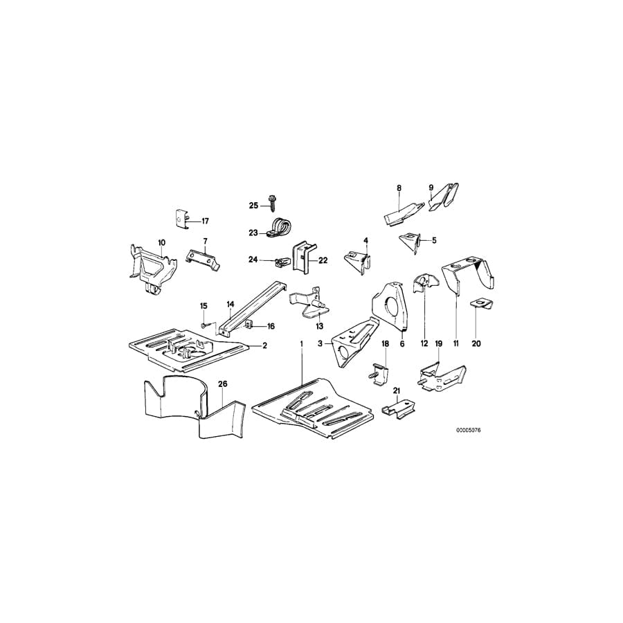 Genuine BMW 51711889477 E28 Support Front Apron (Inc. M535i, 524d & 535i)