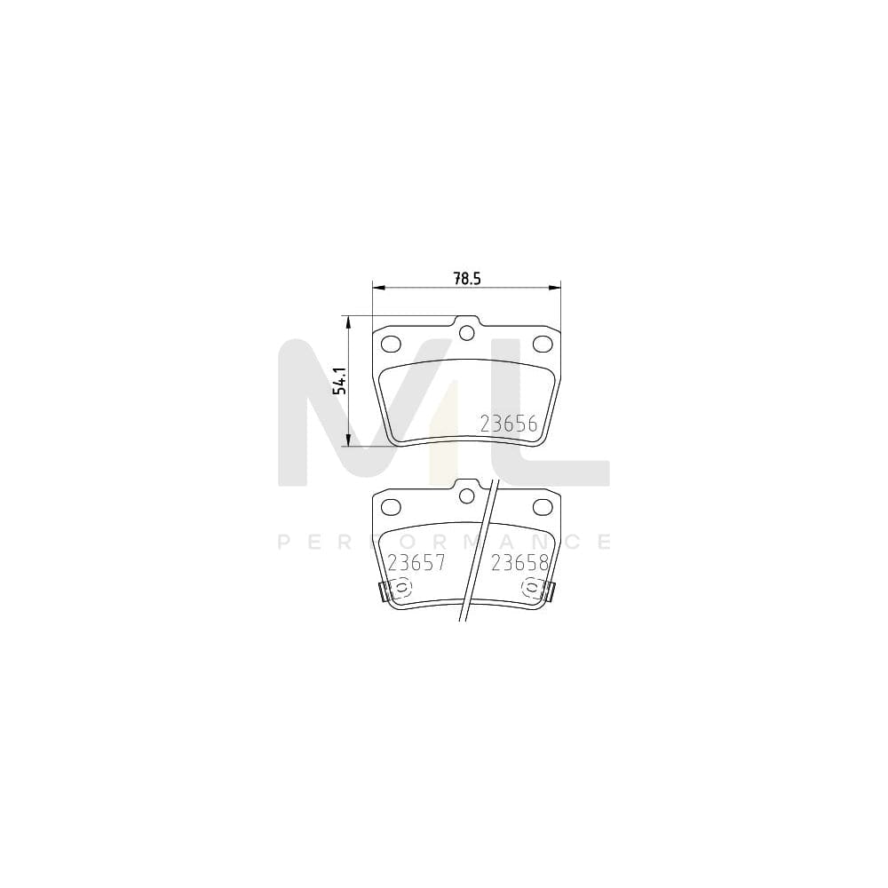 Hella 8DB 355 010-521 Brake Pad Set With Acoustic Wear Warning | ML Performance Car Parts