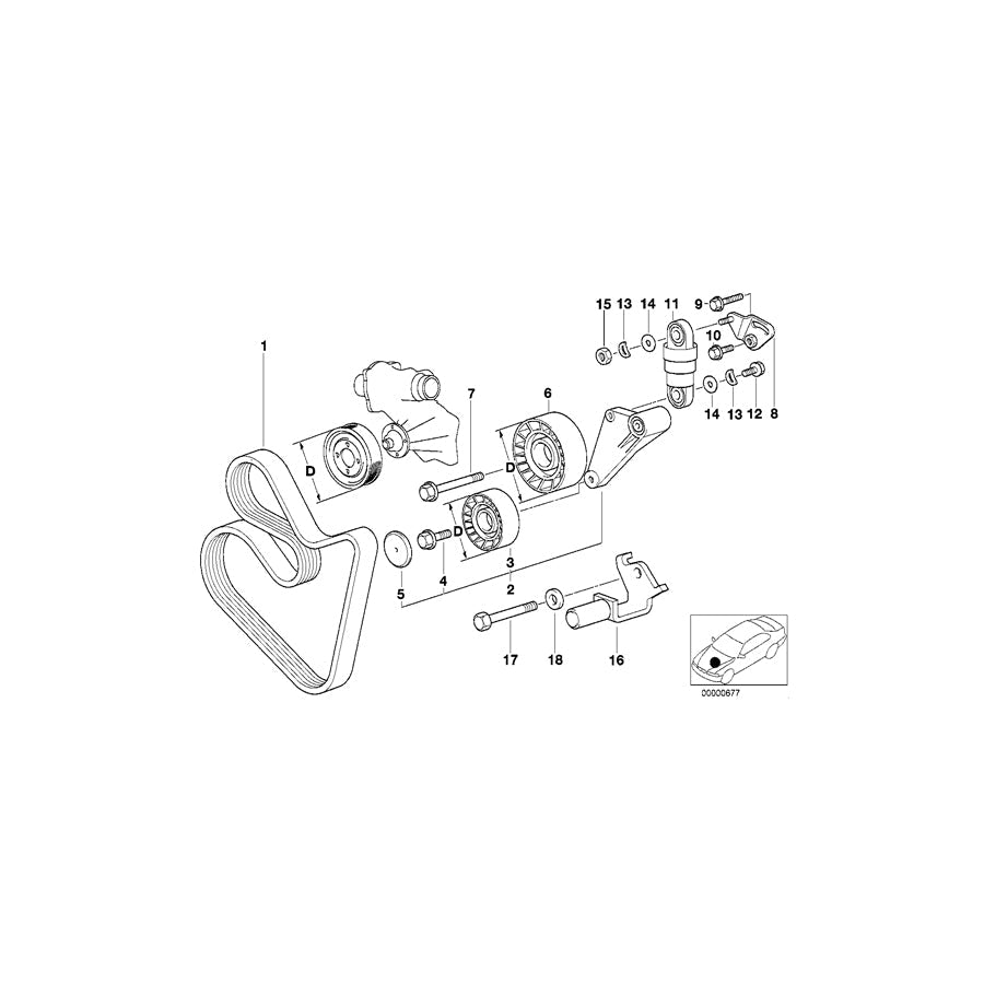 Genuine BMW 11281747656 E31 E38 E34 Adjust-Lever (Inc. 540i, 740iL & 730i)
