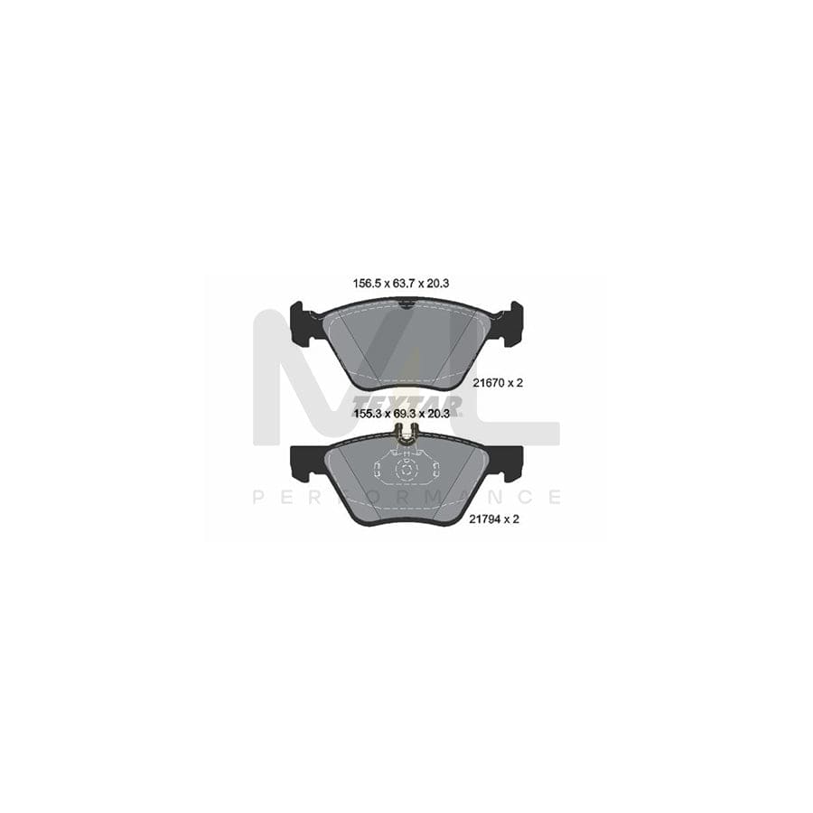 TEXTAR epad 2167081 Brake pad set prepared for wear indicator
