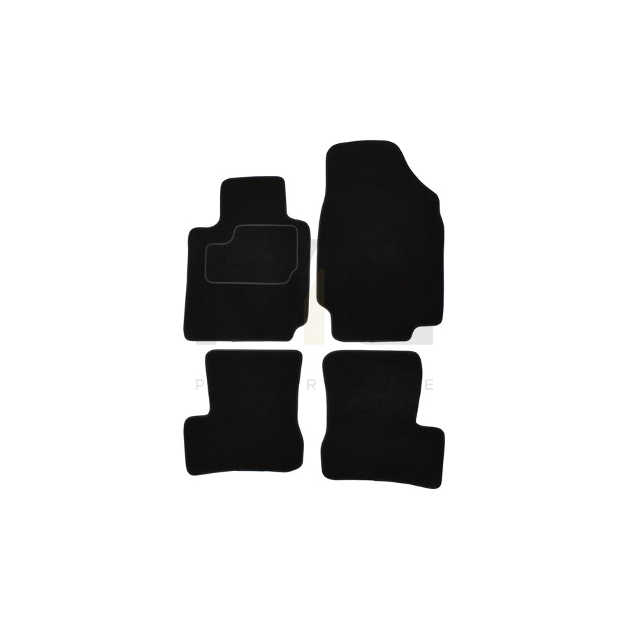 CUSTOPOL Tailored NIS85C Floor mat set for NISSAN Micra III Hatchback (K12) Textile, Front and Rear, Quantity: 4, Black