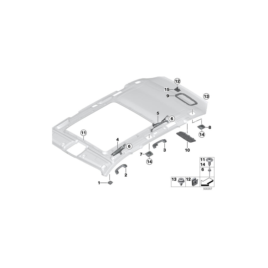 Genuine BMW 51447846219 Cover, Mount, Partition Net, Rear Left SCHWARZ (Inc. 335i, 320d & 320dX)