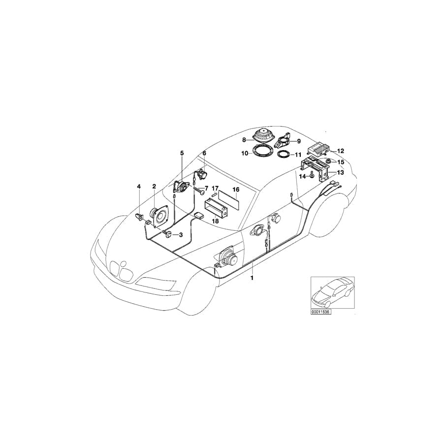 Genuine BMW 65128399249 E36 Bracket F Hifi/Cd Changer Amplifier (Inc. Z3)
