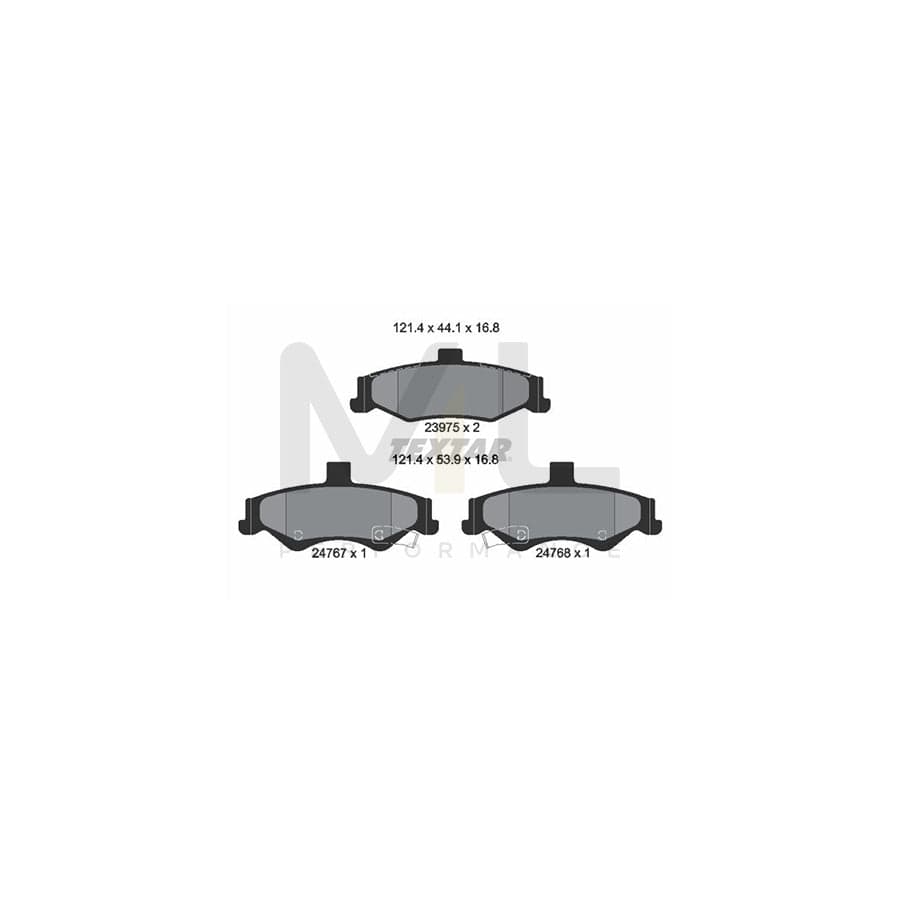 TEXTAR 2397501 Brake pad set for CHEVROLET CAMARO with acoustic wear warning