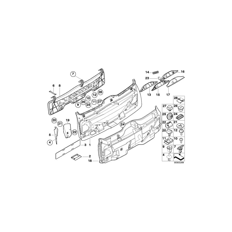 Genuine BMW 51498259127 E39 Lock Panel DUNKELGRÜN (Inc. 525tds, 523i & 520i)