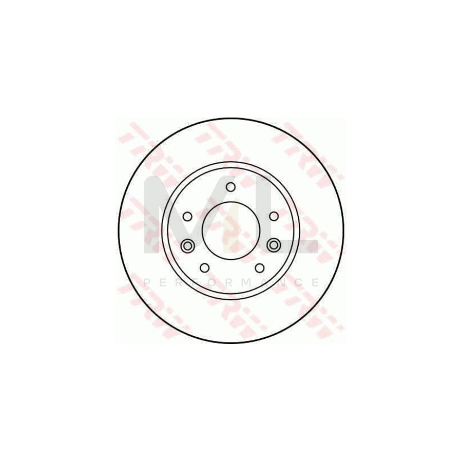 TRW DF1027 Brake Disc for RENAULT 21 Saloon Solid - 1 piece