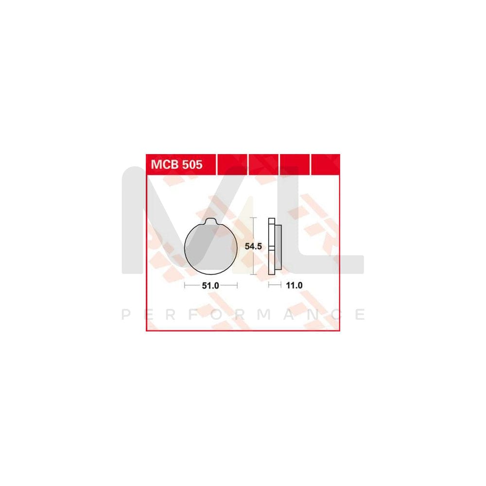 TRW Organic Allround Mcb505 Brake Pad Set