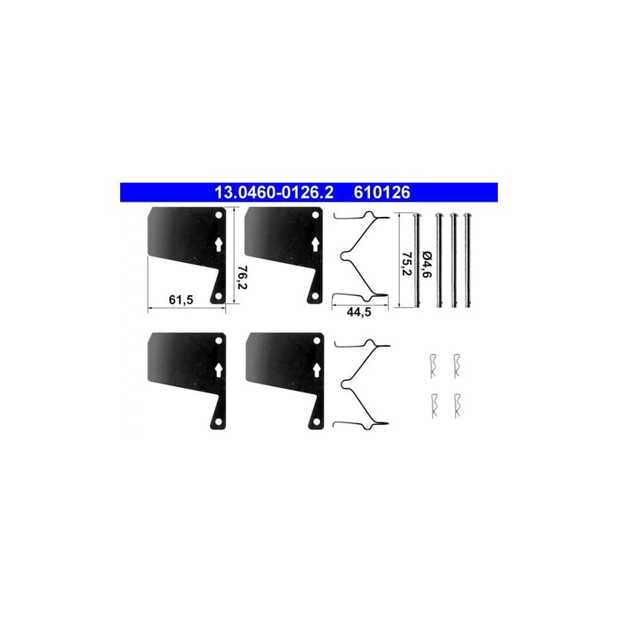 ATE 13.0460-0126.2 Accessory Kit, Disc Brake Pads
