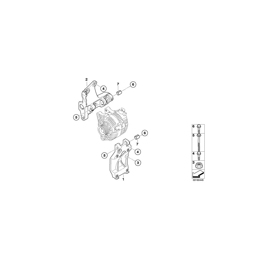 Genuine BMW 11287795038 R56 Combination Bracket (Inc. Cooper D & One D)