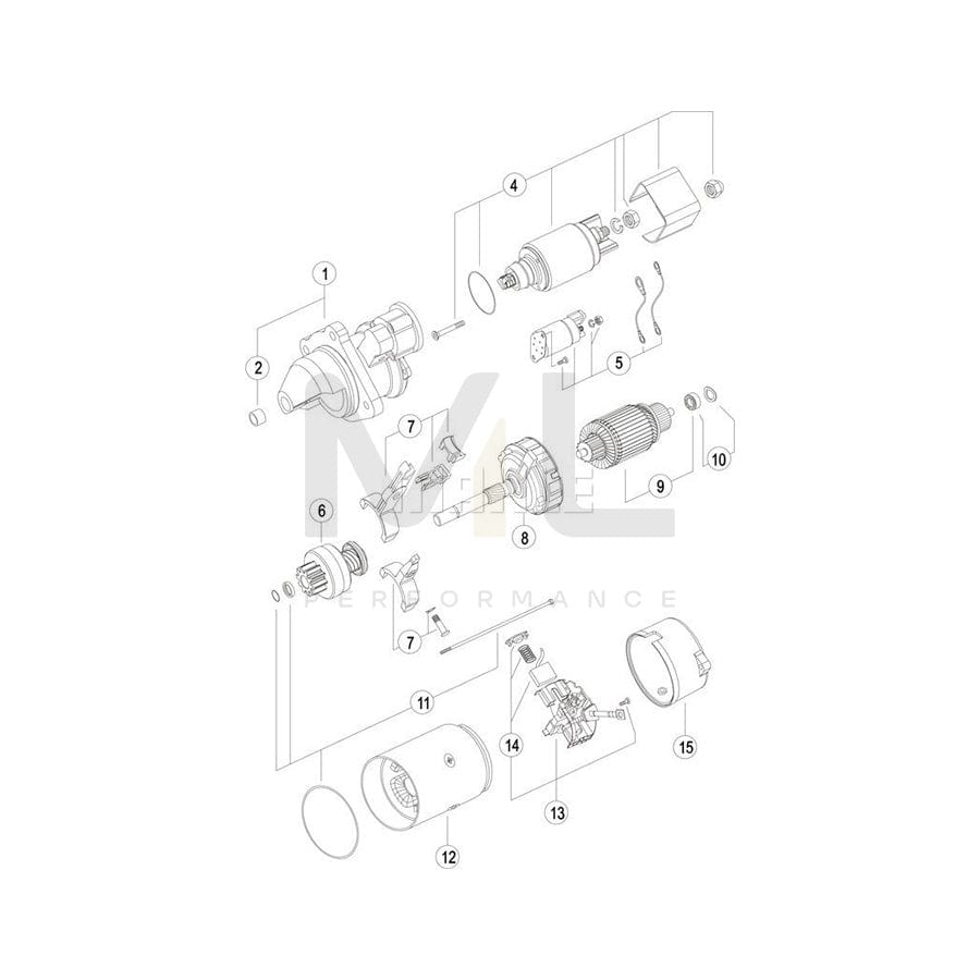 MAHLE ORIGINAL MS 224 Starter motor 12V 3,2kW, Teeth Quant.: 9 | ML Performance Car Parts