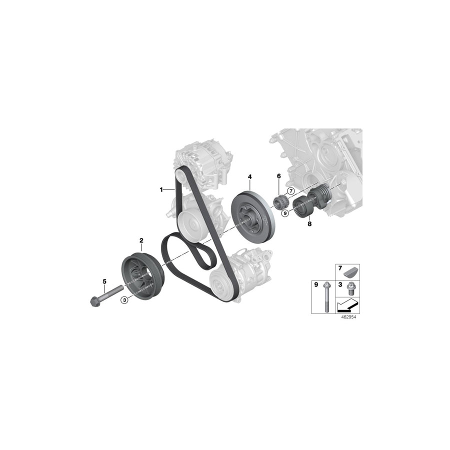 Genuine BMW 11287852125 F93 F92 F90 Pulley (Inc. M5 & M8)