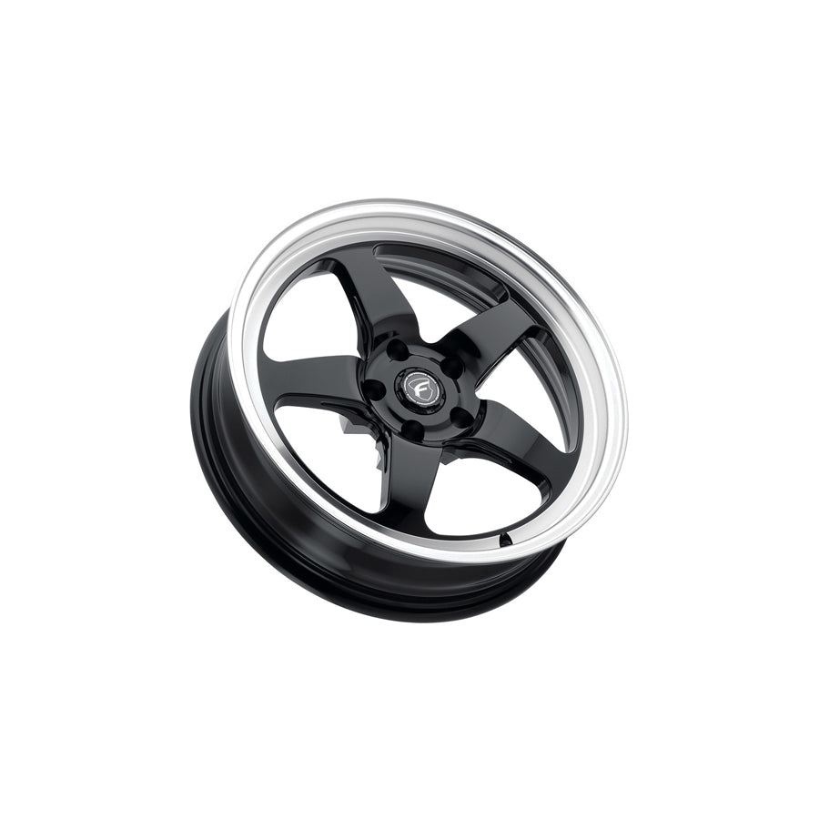 Forgestar F0917C067N21 17x5 D5 Drag Standard 5x114.3 ET-21 BS2.125 Gloss Black Machined Drag Racing Wheel