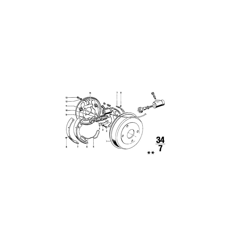 Genuine BMW 34211117059 E21 Calliper Carrier Left D=250 (Inc. 320i, 2002turbo & 316)