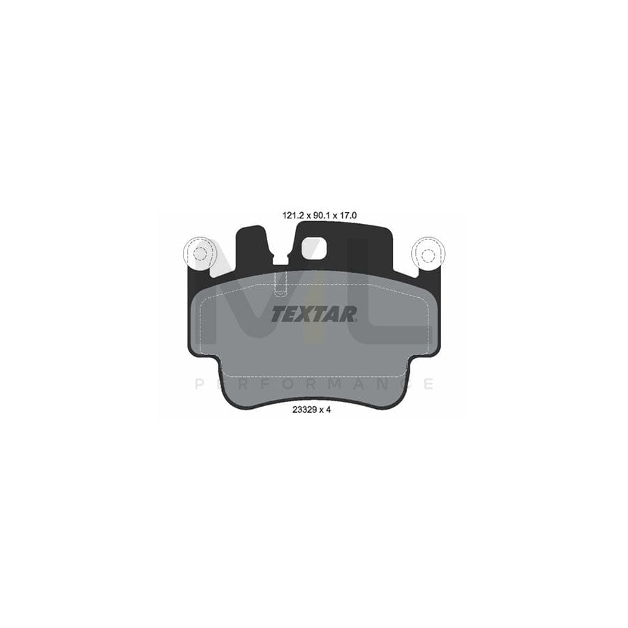 TEXTAR 2332902 Brake pad set prepared for wear indicator