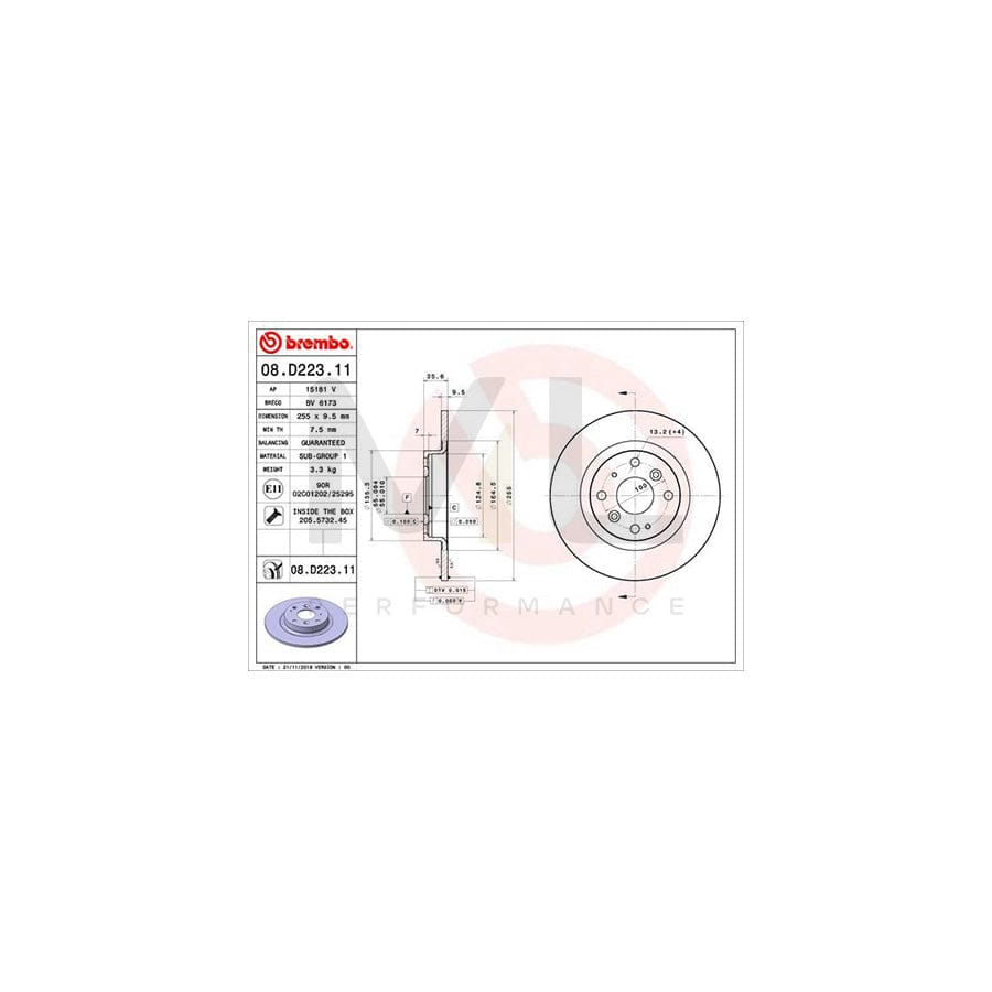 brembo-08-d223-11-brake-disc-solid-coated-with-bolts-screws