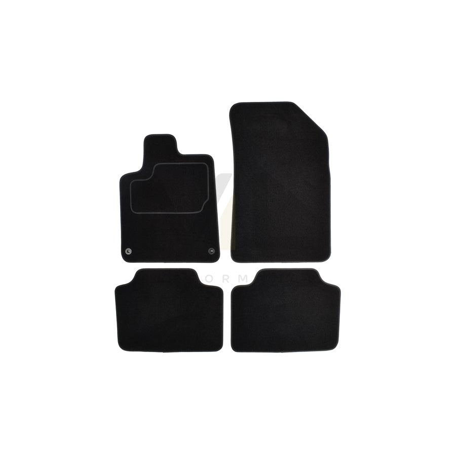 CUSTOPOL Tailored CIT145C Floor mat set for CITROテ起 C5 Textile, Front and Rear, Quantity: 4, Black