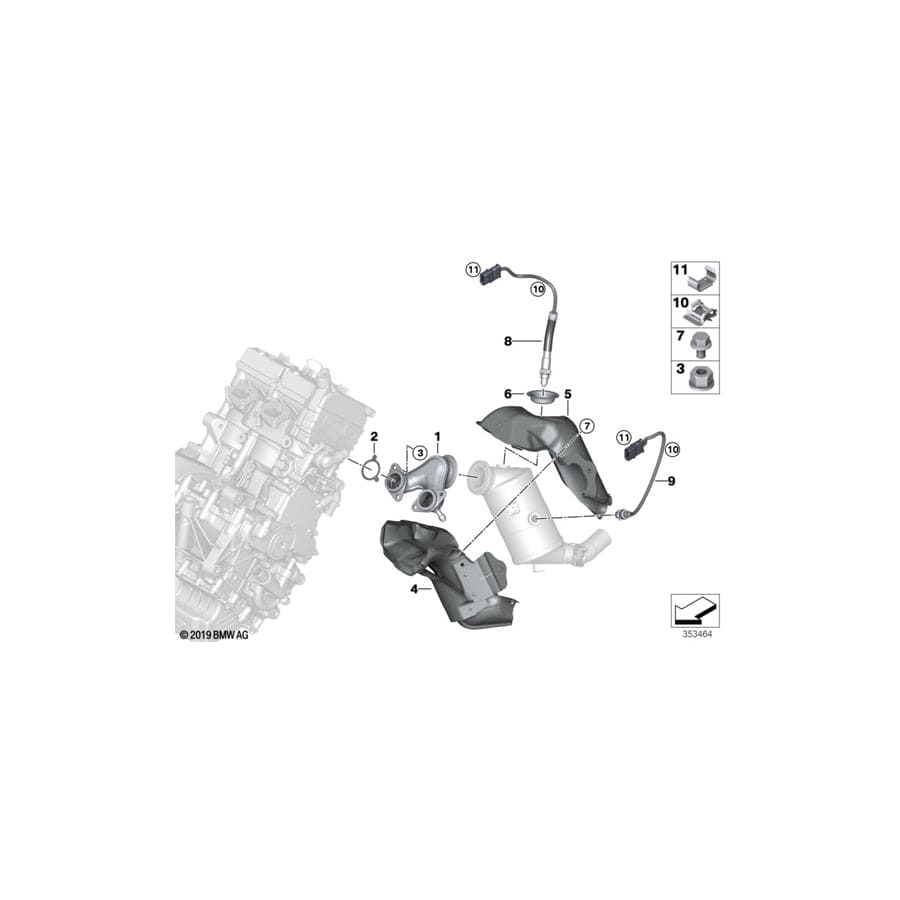 Genuine BMW 11628607965 Heat Shield (Inc. i3)