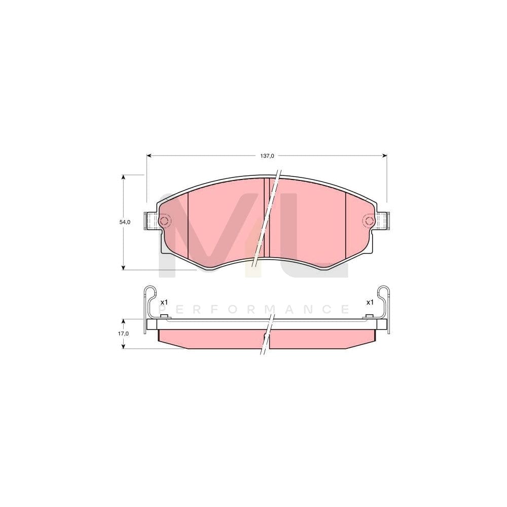 TRW Gdb895 Brake Pad Set With Acoustic Wear Warning