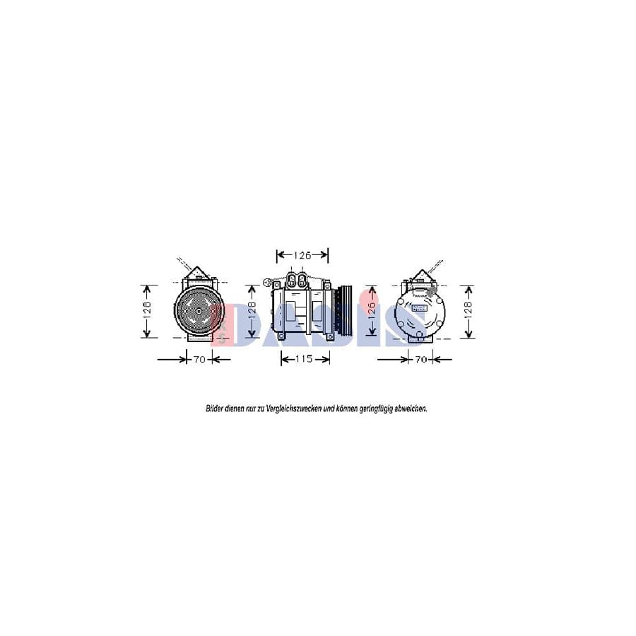 AKS Dasis 851696N Compressor, Air Conditioning for BMW 3 Series
