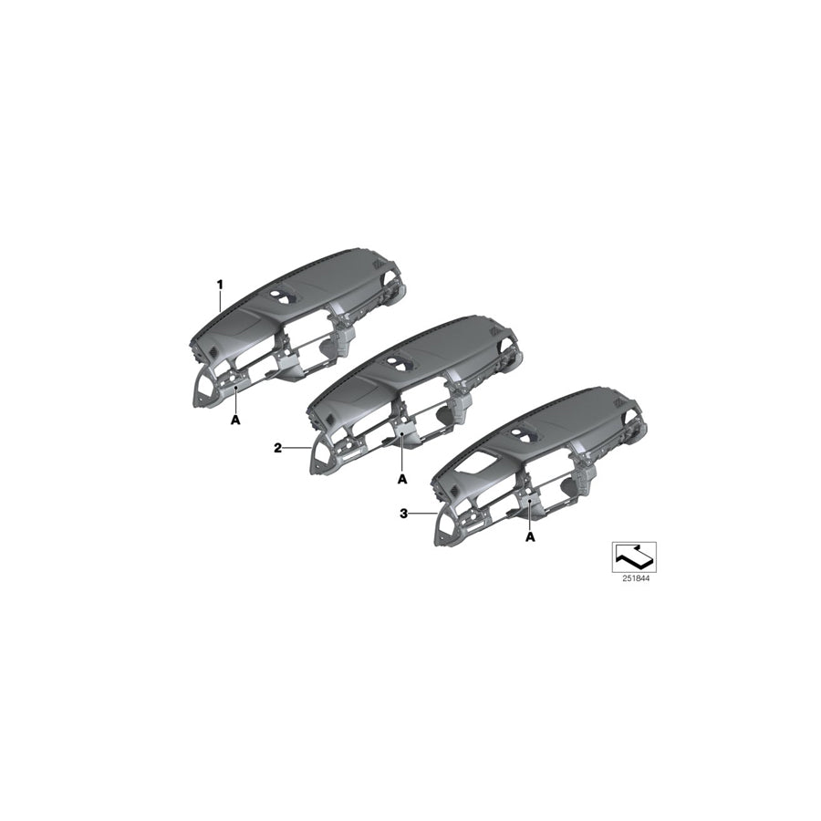Genuine BMW 51458034665 F10 F11 Trim Panel Dashboard, Leather INDIVIDUAL (Inc. 520d, 530d & 550iX)