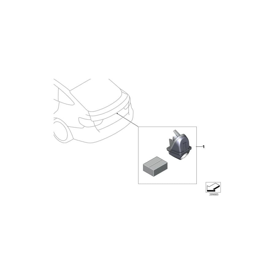 Genuine BMW 61126814973 F31 Wiring Trunk Lid (Inc. 328dX, 335iX & 330d)