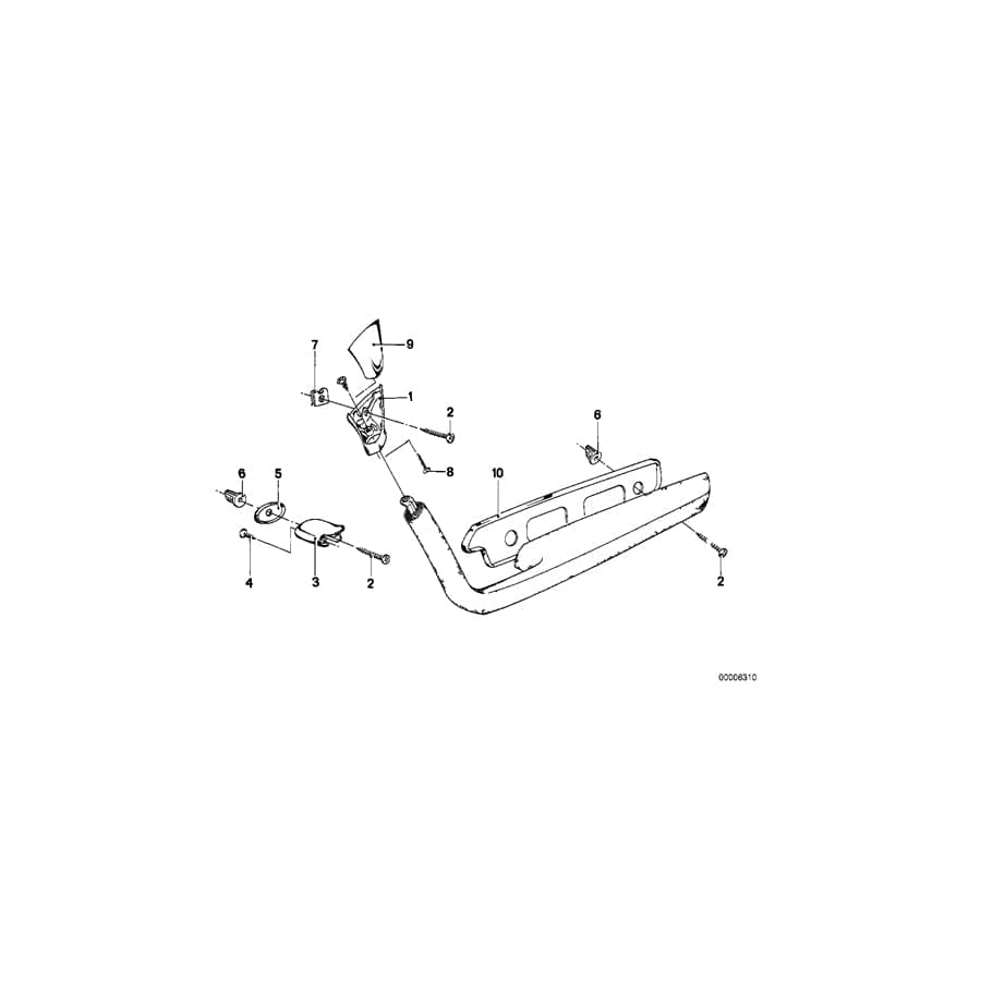 Genuine BMW 51411859146 E24 Armrest Upper Part Front Right NYLONBRAUN (Inc. 633CSi, 630CSi & 635CSi)