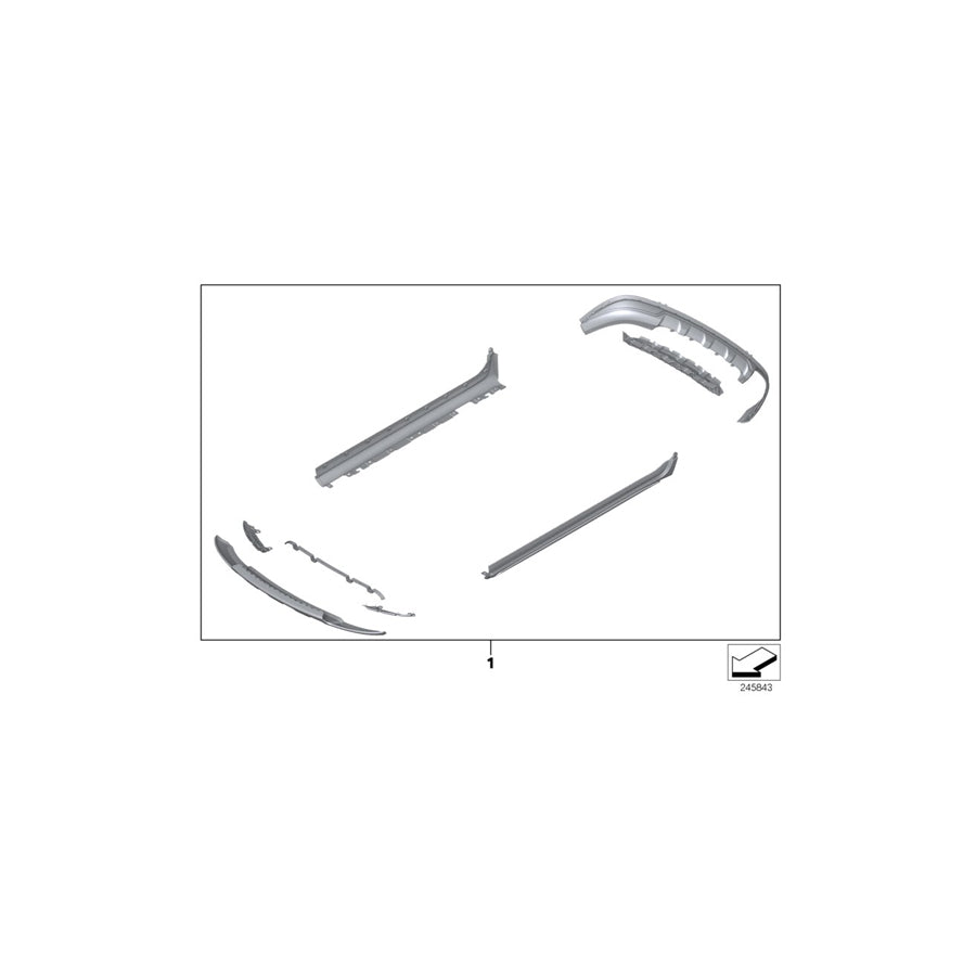 Genuine BMW 51192186160 F25 X Line Pro OPTIKPAKET (Inc. X3)