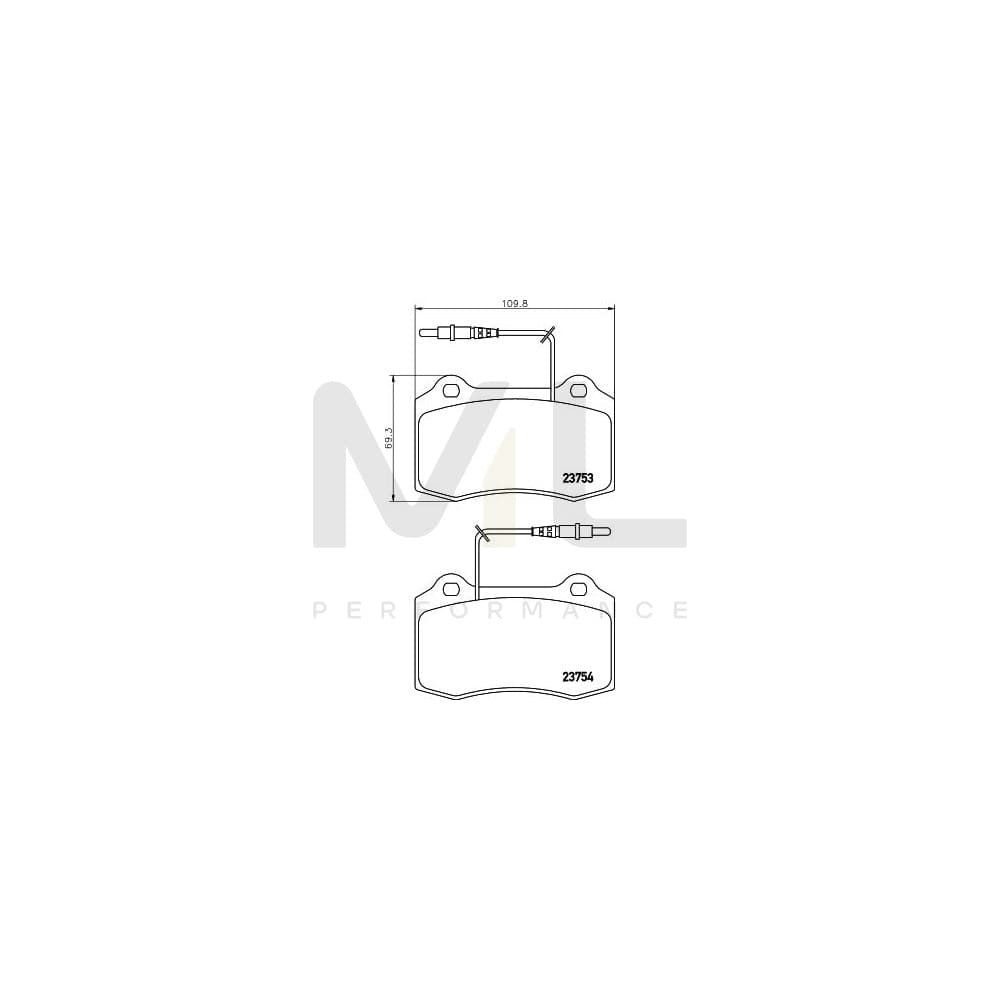 Hella 8DB 355 018-631 Brake Pad Set For Peugeot 406 Coupe With Integrated Wear Warning Contact | ML Performance Car Parts