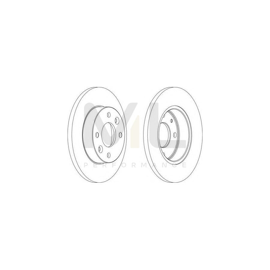 Ferodo DDF055-1 Brake Disc Solid, With Bolts/Screws - Pair