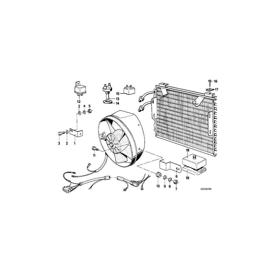 Genuine BMW 61311363171 E24 Relay (Inc. 628CSi, M6 & 630CS)
