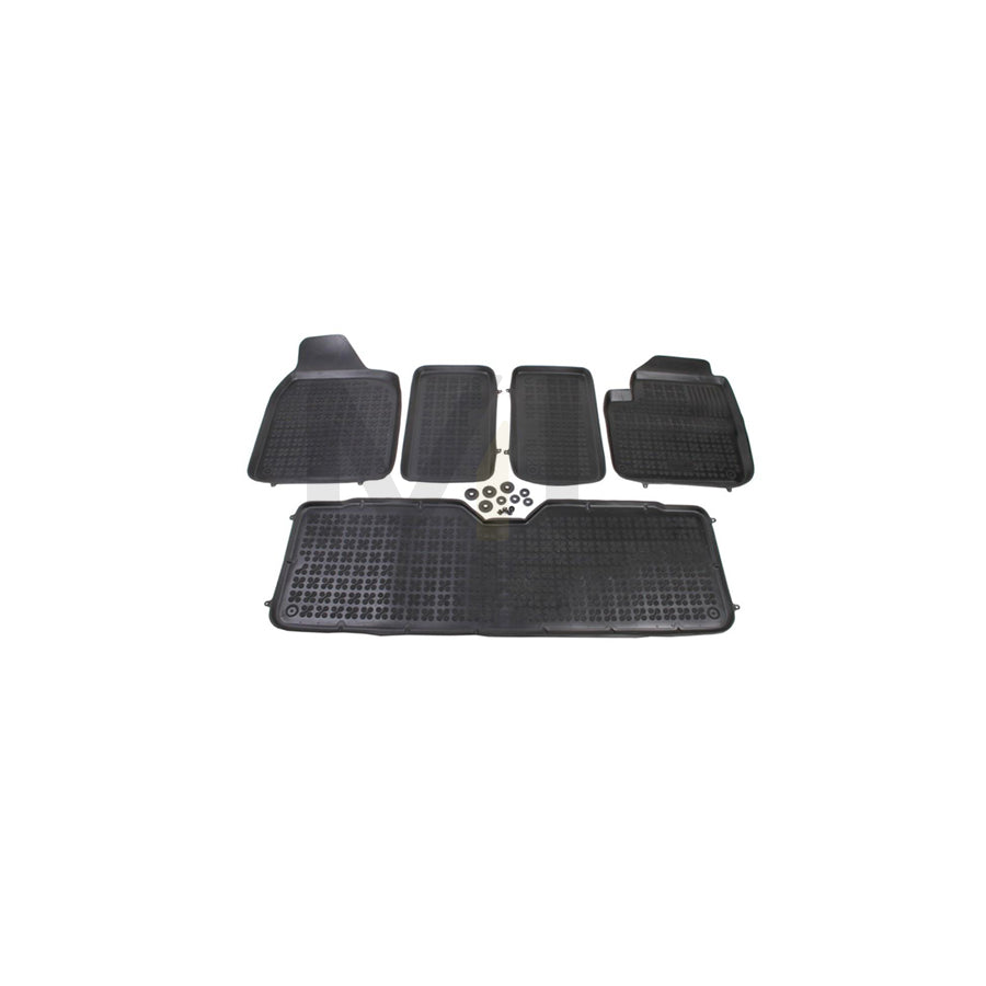 REZAW PLAST 200103 Floor mat set for SEAT Alhambra I (7V8, 7V9) Elastomer, Front and Rear, Quantity: 5 , Black