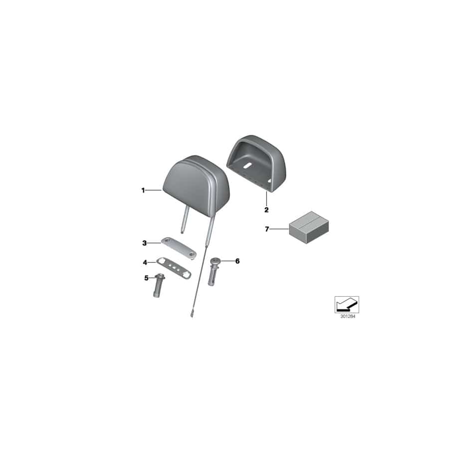 Genuine BMW 52107405711 G12 G11 G30 Cover, Head Restraint, Comfort Seat CAN.BEIGE (Inc. 540i, 740iX & 745Le)